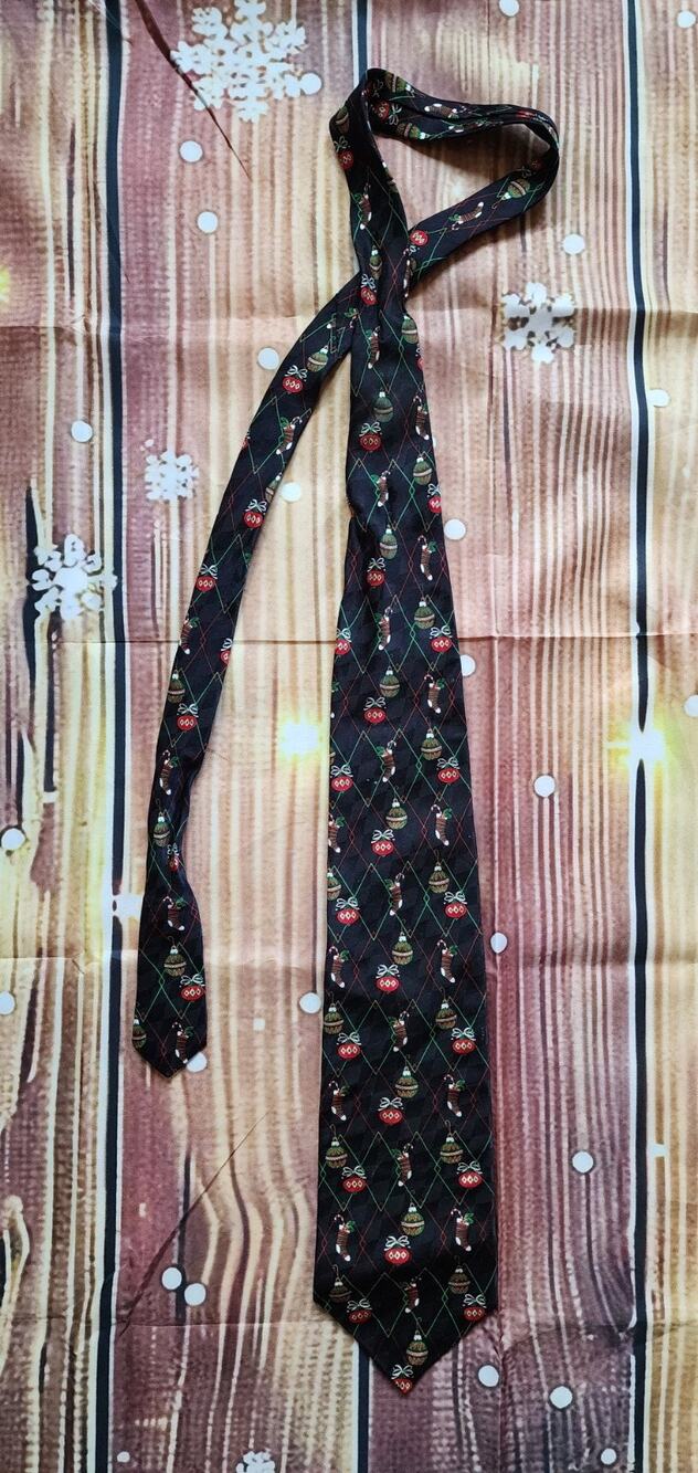 HALLMARK MMG HOLIDAY TRADITIONS Silk Tie Christmas Ornaments Stockings